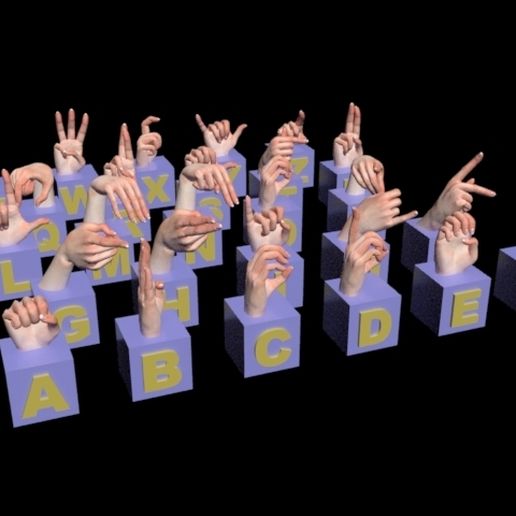 MANOS 3.jpg 3D file Sign language Alphabet in 3d (SLA), stl separated by letters.・3D printing idea to download, isasaurio