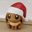 eeveexma03.png Eevee Xmas Chibi Easy Print Pokemon Decor