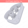 Letter_B~3.75in-cookiecutter-only2.png Letter B Cookie Cutter 3.75in / 9.5cm