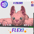 6.png FLEXI EGYPTIAN CAT - 3MF - PRINT-IN-PLACE STL