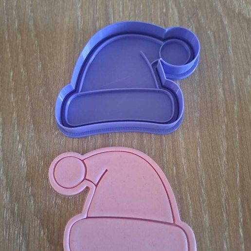 CHRISTMAS Hat Cookie cutter and stamp in 8cm - 3D model önizlemesi