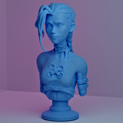 jinx_bust.png Archivo STL Busto Jinx - De Arcane・Plan imprimible en 3D para descargar