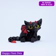 16.jpg Malacoda the demonic cat - articulated toy (STL + 3MF)  v2024 (updated)
