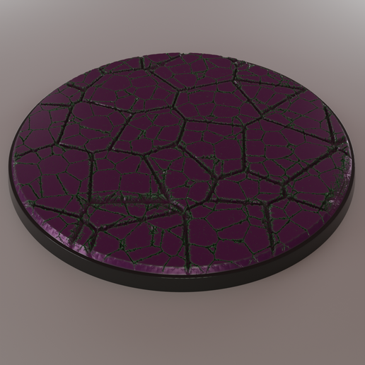 5x 100mm base with uranium wasteland (+toppers) 3D model
