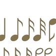 M-NOTES-02.JPG Musical notes symbols characters 3D print model