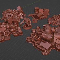 Space-Ork-Junk-piles-scatter-terrain-01.jpg Archivo 3D Space Ork Junk Piles wh40k inspirado pieza de terreno・Idea de impresión 3D para descargar