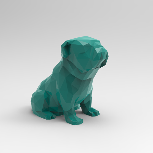 KeyShot-9.3-Demo-untitled.bip-64-bit-27_11_2021-17_36_04.png Download STL file english bulldog low poly • 3D printer design, creaciones3d
