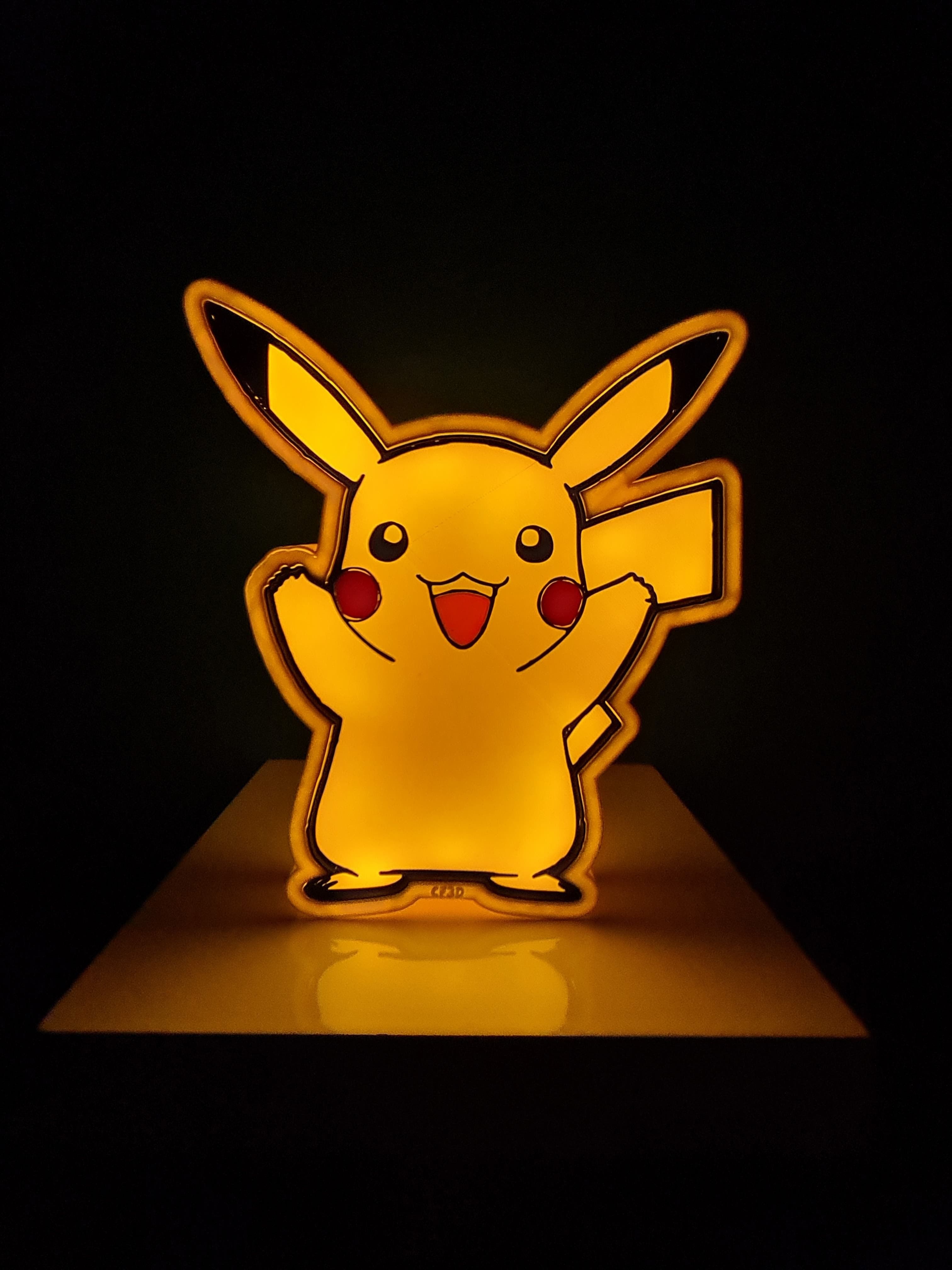 STL file lamp or night light pikachu・3D printable model to download・Cults