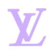 LV_e.stl Louis Vuitton Stamps 5cm