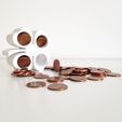 clover_trefle_piece_coin_money_3D_printed_2.jpg Free STL file Range-pieces・3D printer model to download