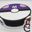 Pokemon-2-watermark.png Pokeball themed coaster holder (7 colored print)