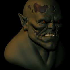 ZBrush-Document.jpg STL file Cyber Orc Head・3D print object to download, ThreeDeeN00b