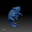 3DPrint4.jpg Panther Chameleon (Furcifer pardalis Sambava) STL 3D Print Model with Full-Size Texture High Polygon