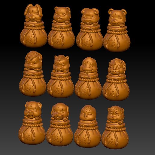 ZODIAC LUCKY BAG DECORATION & PENDANT 3D model