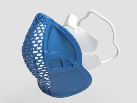 side_explosion_view.jpg Download free STL file Reusable facial mask respirator frame cover • 3D print model, michaeledi