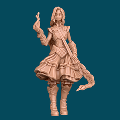 BPR_Rendermain1.png Gale, a shy warlock - dnd miniature [presupported]