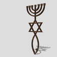 Shapr-Image-2024-01-24-131922.png Messianic Seal of Jerusalem, symbol for Messianic Judaism and Christians, Menorah, Jesus Fish Ichthys, Star of David.