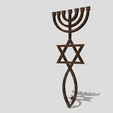 Shapr-Image-2024-01-24-131922.png Selo messiânico de Jerusalém, símbolo do judaísmo messiânico e dos cristãos, Menorá, Jesus Peixe Ichthys, Estrela de David.