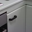 Kitchen3DprintedHandle.jpg 98mm-64mm Cabinet Handle