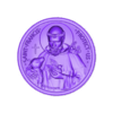 uploads_files_838924_SAINT+FRANCIS+WRITING+100k.stl Saint Francis Medallion