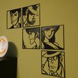 Demo.jpg Wall Art Monkey Punch Lupin III (Rupan Sansei), Jigen, Goemon, Fujiko, Zenigata