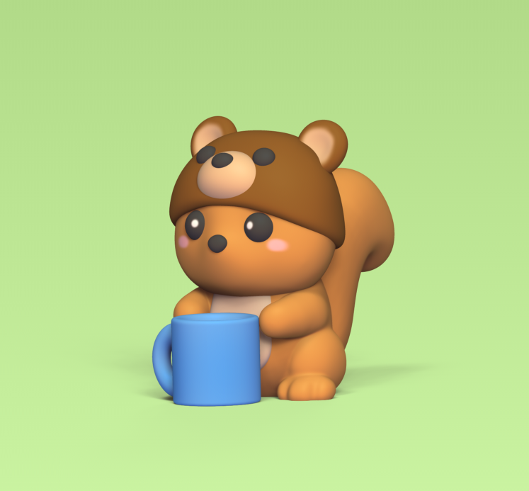 Download file Squirrel Coffee • 3D printer model ・ Cults