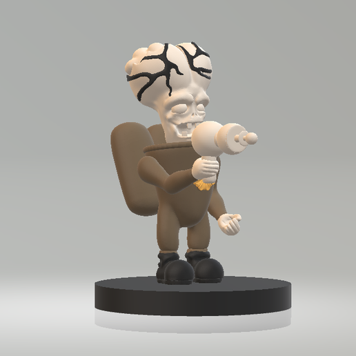 3.png Skeleton Plant Character 3D Printable Model