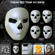 FARAH-MASK-STL-GHOST-RED-TEAM-141-COD-MW2-MW3-CALL-OF-DUTY-MODERN-WARFARE-WARZONE-CAPA.jpg Farah Karim Red Team 141 Mask - Call of Duty - Modern Warfare 2 - WARZONE - STL model 3D print file