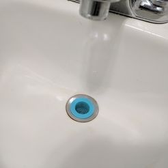 STL file Bathroom sink strainer hair catcher drain protector