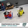 10.jpg Air Compressor & air tools for workshop diorama 1:24