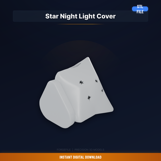 Star Shaped Night Light Cover, Fits Led Tea Light, - 3D Printable STL File