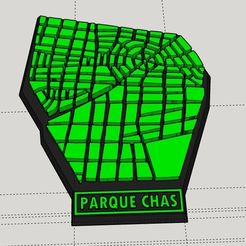 DISEÑO-1.jpg Map of Parque Chas - Magnet and Keychain