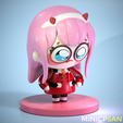 17.png Cute Chibi Zero Two - Darling in the FranXX Anime Figure - for 3D Printing