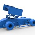 119.jpg Supermodified front engine Winged race car V4 Scale 1:25