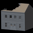 house-3-HD-scene.png WWII Tabletop Terrain Set 28mm scale (3D Printable Files) - Based on real buildings from Carentan, France