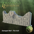 Stone Walls Damaged Wall Five Inch_01389.png Stone Walls Modular Terrain Complete Set