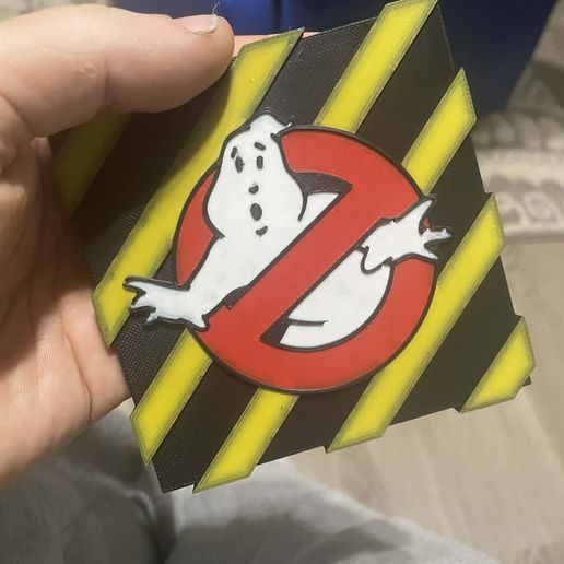 9de59af2-1d78-4029-83fd-6d0f638621a9.jpg Ghostbusters Caution Stripe Coaster