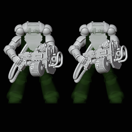 Shielded heavy bolter 3D model