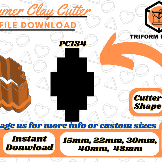 Aztec Steps Polymer Clay Cutter | PC184 3D model