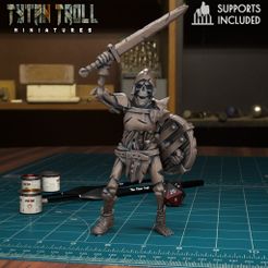 SkeletonWarrior08.jpg Fichier 3D Guerrier Squelette 08 [Pré-appuyé]・Plan à imprimer en 3D à télécharger, TytanTroll_Miniatures