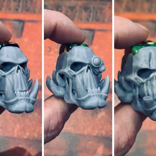 💀 Skull N Dice – Ork Skull Dice Wound Trackers 🎲 3D model
