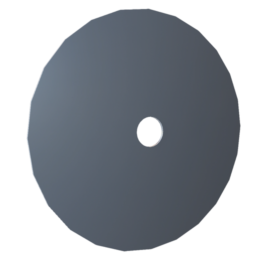 Round Flat Disk Plate with Center Hole
