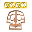 coco.jpg STL-Datei Cortante Ausstecher 8cm Set Packung x2 Coco Calavera Film Pelicula Fondant Galletita・3D-druckbare Vorlage zum herunterladen