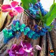 Orchid-2.jpg Orchid Dragon, Cinderwing3d, Articulating Flexi Dragon, Spring Flower Dragon,Print-in-place, No supports