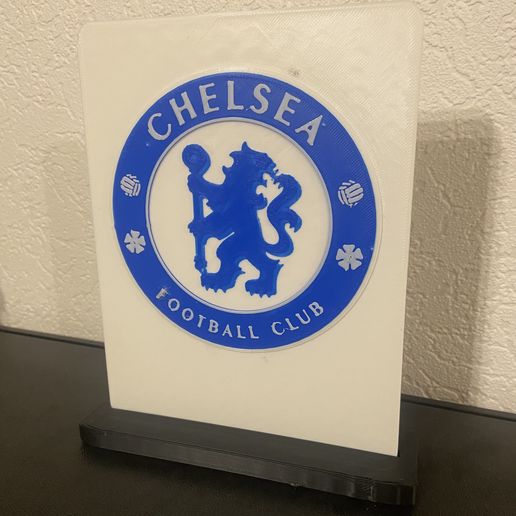 ⚽ Chelsea logo with stand-up display・ STL File for 3D printing・Cults