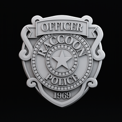badge-1.png Residual Evil 2 Remake Raccoon City Police Badge and keychain