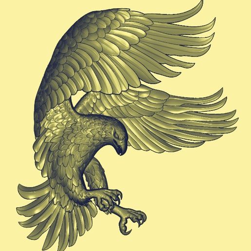 eagle 3d stl relief model 3D model