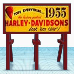 Ho_Scale_12ft_Wooden_Billboard_2_3.jpg Free 3D file HO Scale Wooden Billboards 8ft 12ft・Object to download and to 3D print