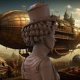 untitled.729.jpg Steampunk Aviator Frau - Büste - 3D