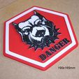 cabeza-perro-cartel-letrero-rotulo-impresion3d-peligro-danger.jpg Beware of Dog, poster, sign, sign, logo, print3d, animal, dangerous, protection